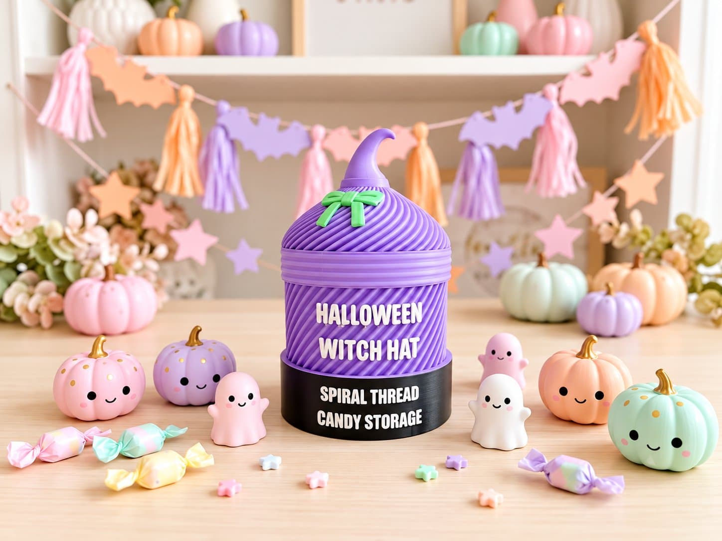 Halloween Witch Hat Spiral Candy Storage Container β cover photo